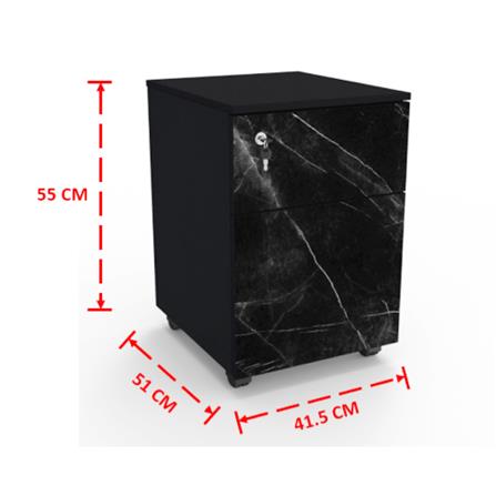 ตู้ลิ้นชัก 2 ลิ้นชัก OFFICEINTREND B-MIDNIGHT 41.5 ซม. สีดำ_2