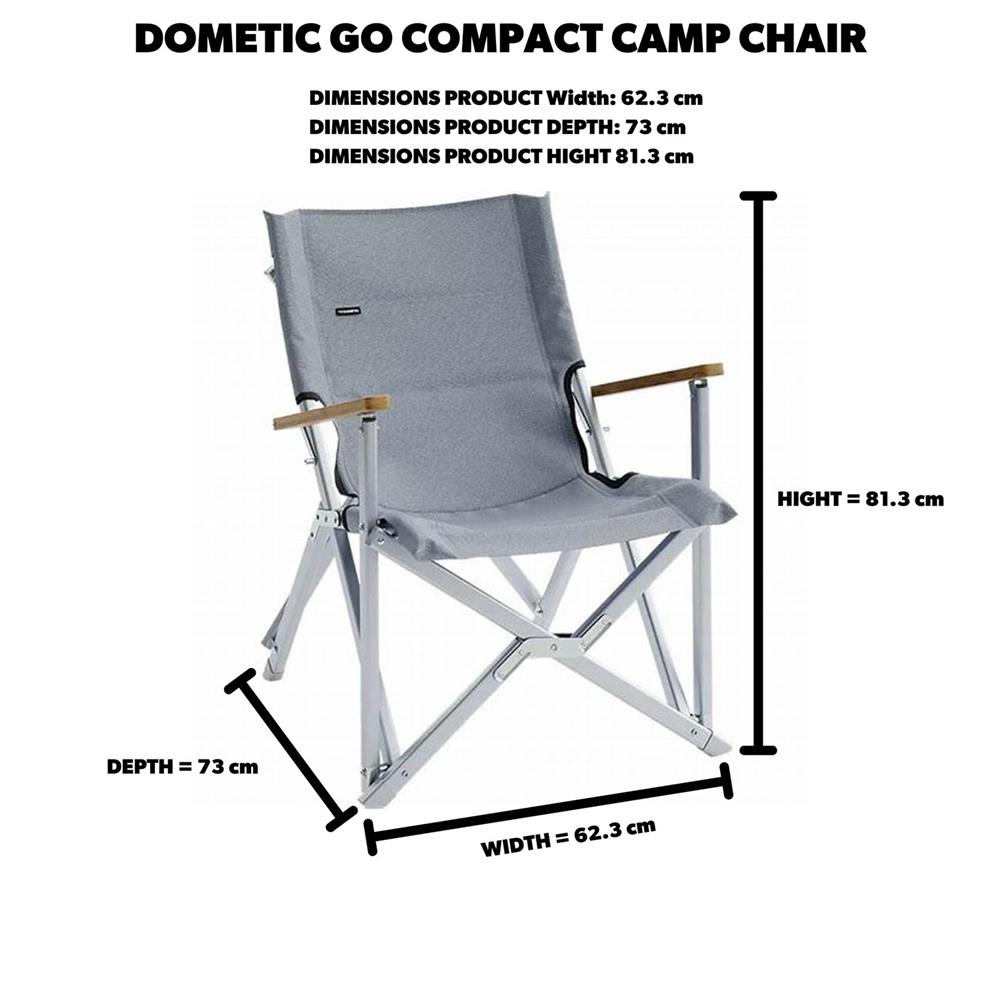 เก้าอี้สนาม DOMETIC GO CAMPACT CAMP สีเทา