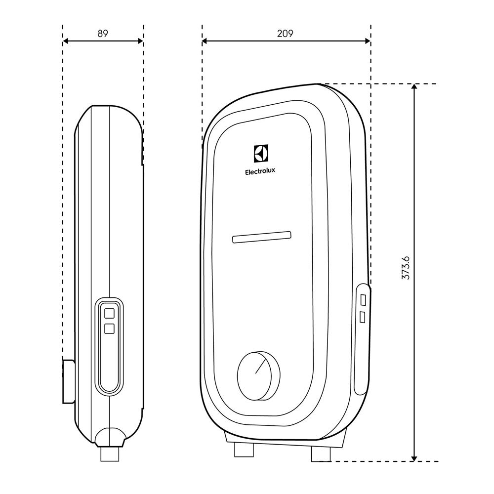 เครื่องทำน้ำอุ่น ELECTROLUX EWE451QX-W4 4500 วัตต์ สีขาว