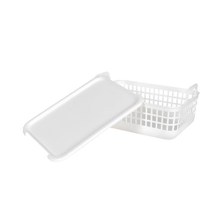 ตะกร้าผ้าเหลี่ยมมีฝา PLIM DAISY SIZE S สีขาว_3