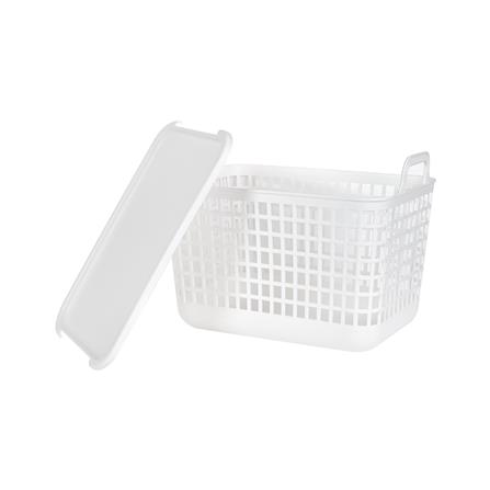 ตะกร้าผ้าเหลี่ยมมีฝา PLIM DAISY SIZE L สีขาว_3