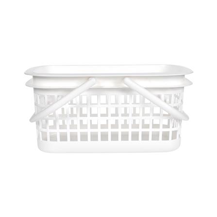 ตะกร้าเหลี่ยมเตี้ยหูหิ้ว PLIM DAISY SIZE S สีขาว_2