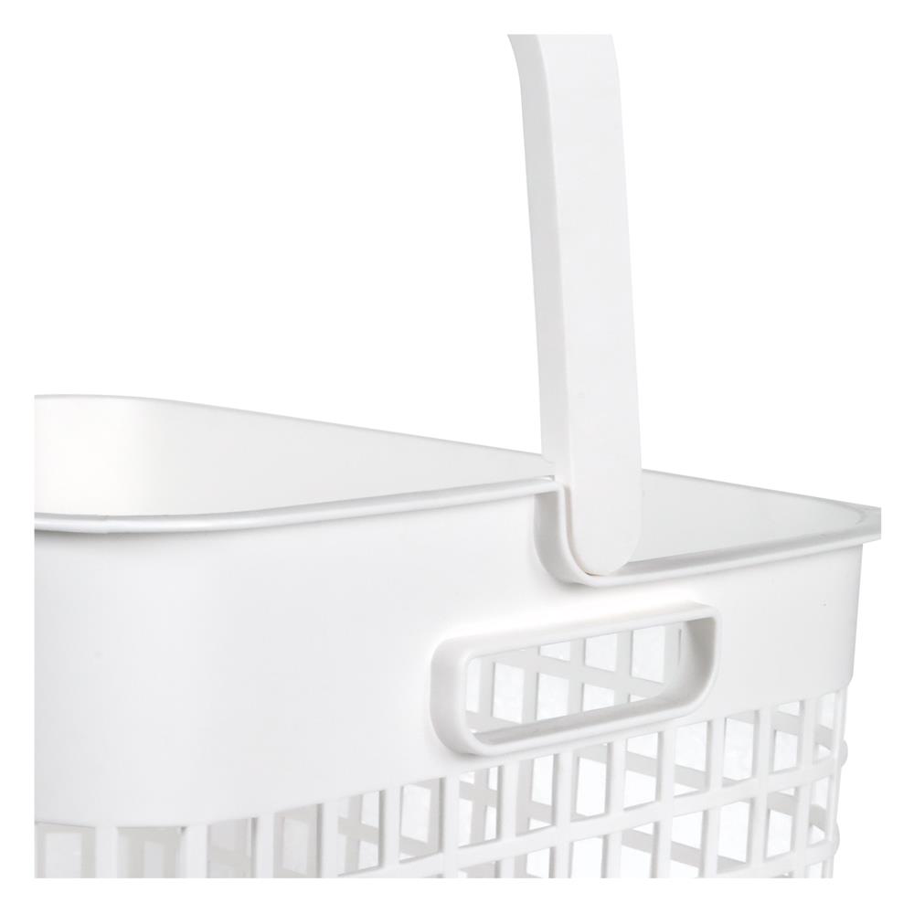 ตะกร้าเหลี่ยมสูงหูหิ้ว PLIM DAISY T สีขาว