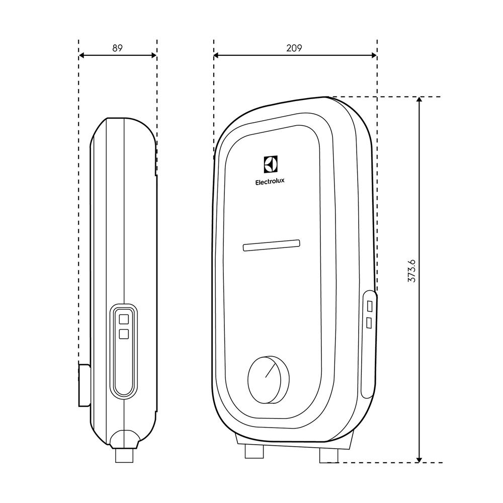 เครื่องทำน้ำอุ่น ELECTROLUX EWE601QX-G4 6000 วัตต์ สีเทา