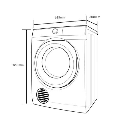 เครื่องอบผ้าฝาหน้าพร้อมขาตั้ง ELECTROLUX EDS904N3SC 9 กก. VENTING สี GREY_5