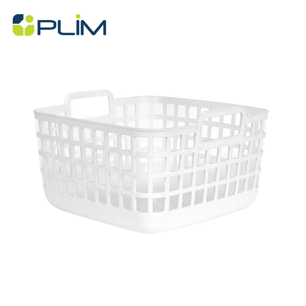 ตะกร้าเหลี่ยมหูหิ้ว PLIM DAISY SIZE XS สีขาว_1