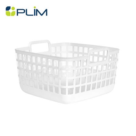 ตะกร้าเหลี่ยมหูหิ้ว PLIM DAISY SIZE XS สีขาว_0