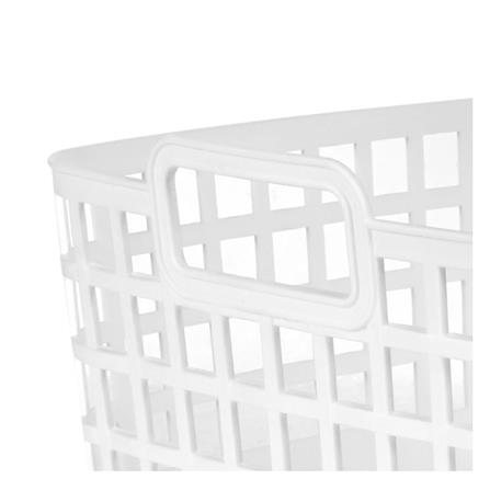 ตะกร้าเหลี่ยมหูหิ้ว PLIM DAISY SIZE XS สีขาว_3