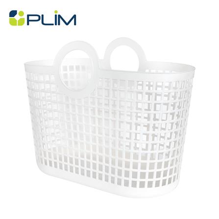 ตะกร้าเหลี่ยมหูหิ้ว PLIM DAISY SOFT สีขาว_0