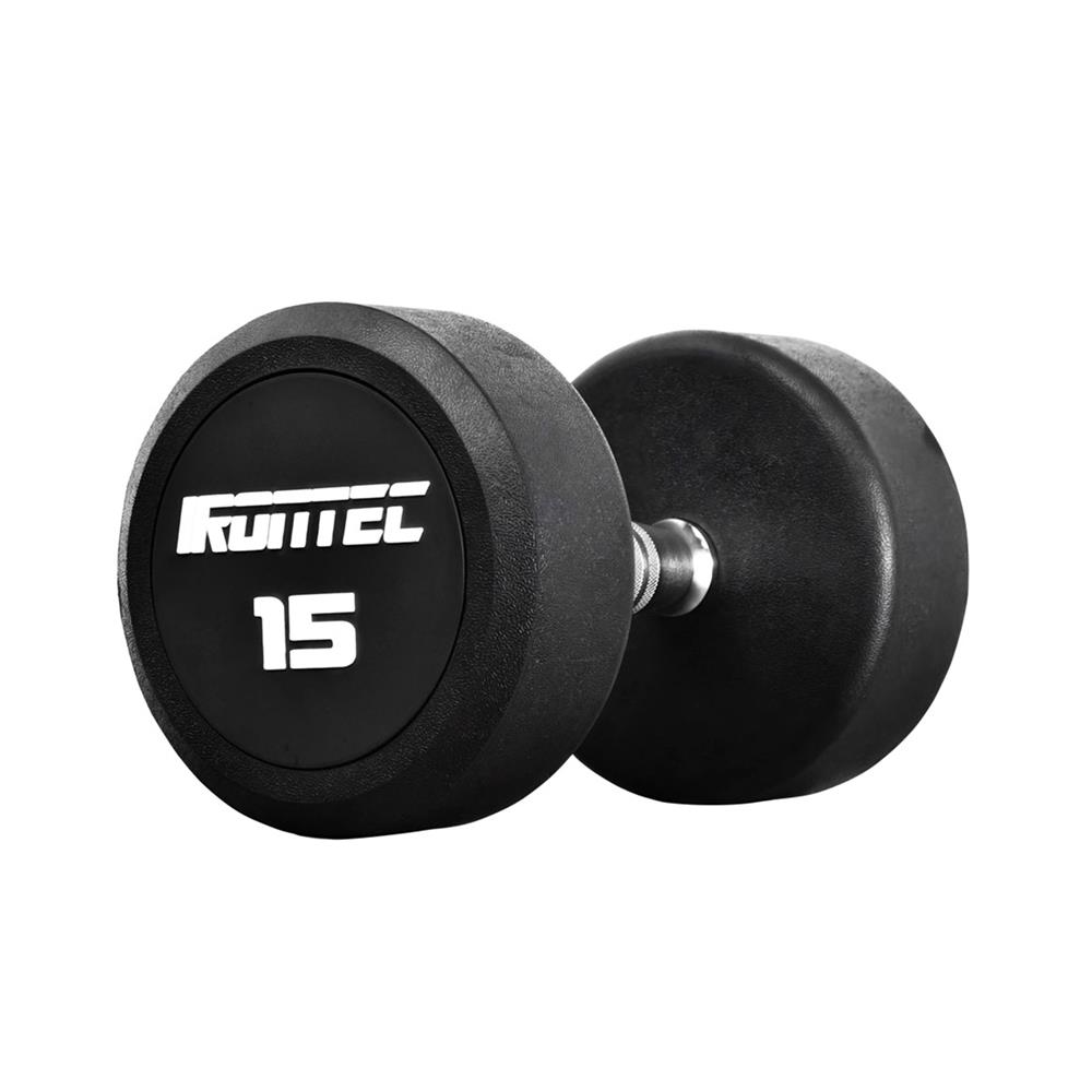 ดัมเบลทรงกลมหุ้มยาง IRONTEC 15 กก.