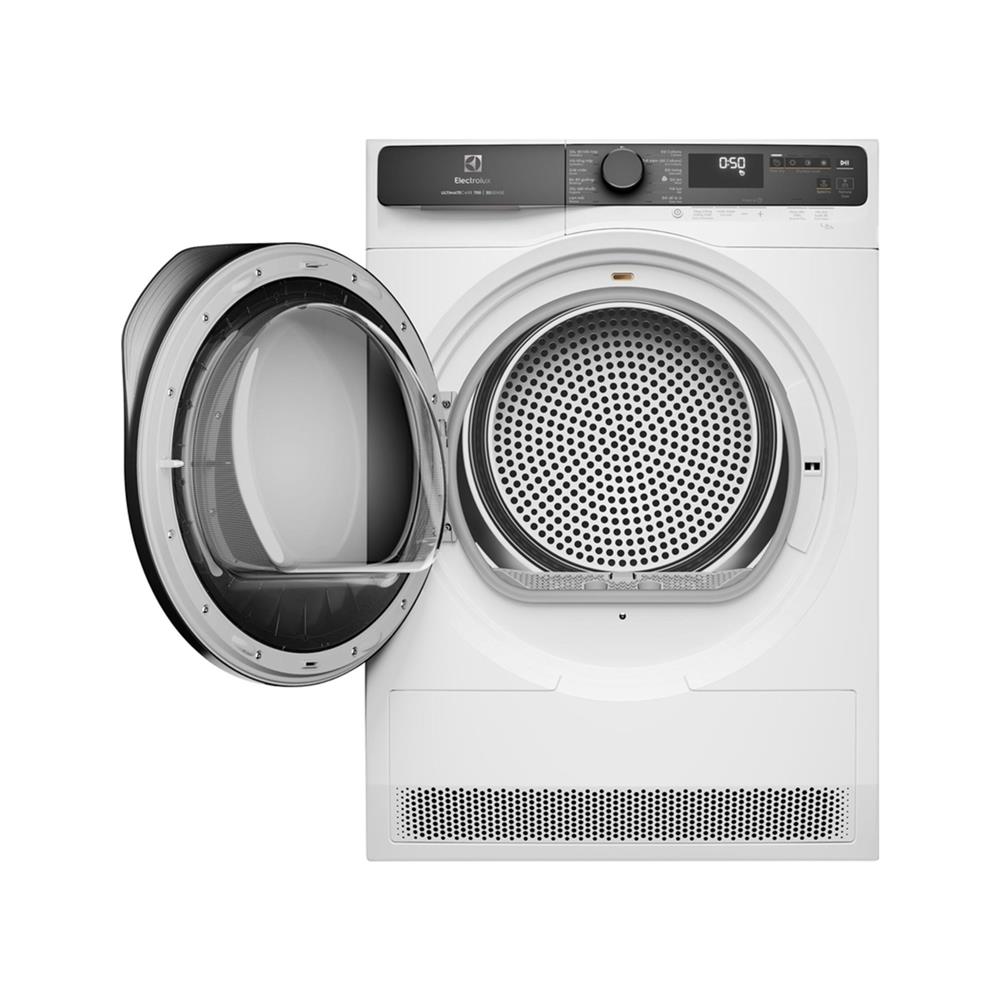 เครื่องอบผ้าฝาหน้าพร้อมขาตั้ง ELECTROLUX EDH903R7WC 9 กก. HEATPUMP สีขาว