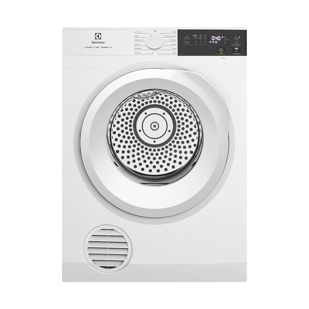 เครื่องอบผ้าฝาหน้าพร้อมขาตั้ง ELECTROLUX EDV804H3WC 8 กก. VENTING สีขาว