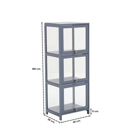 ตู้โชว์ LOOMS MAYYA 19227938 40 ซม. สีเทา_8