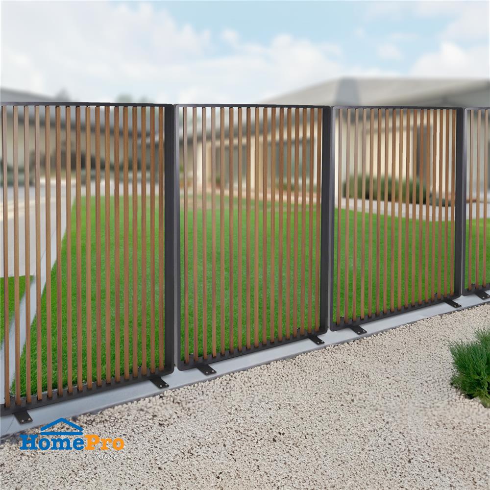 รั้วอะลูมิเนียม BENETTA SERENITY 180X30 ซม. สีดำ