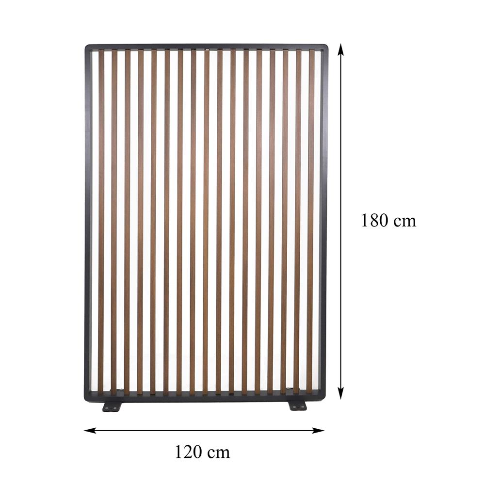 รั้วอะลูมิเนียม BENETTA SERENITY 180X30 ซม. สีดำ