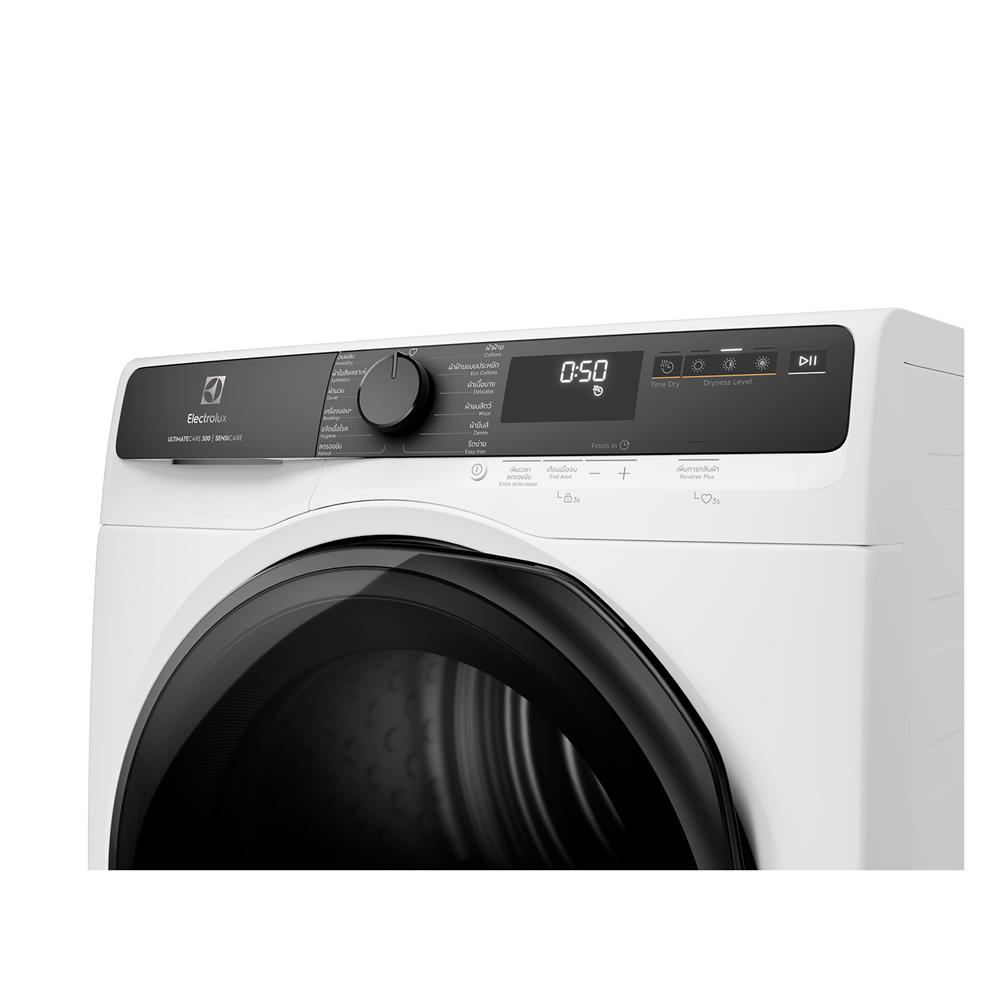 เครื่องอบผ้าฝาหน้าพร้อมขาตั้ง ELECTROLUX EDH803J5WC 8 กก. HEATPUMP สีขาว