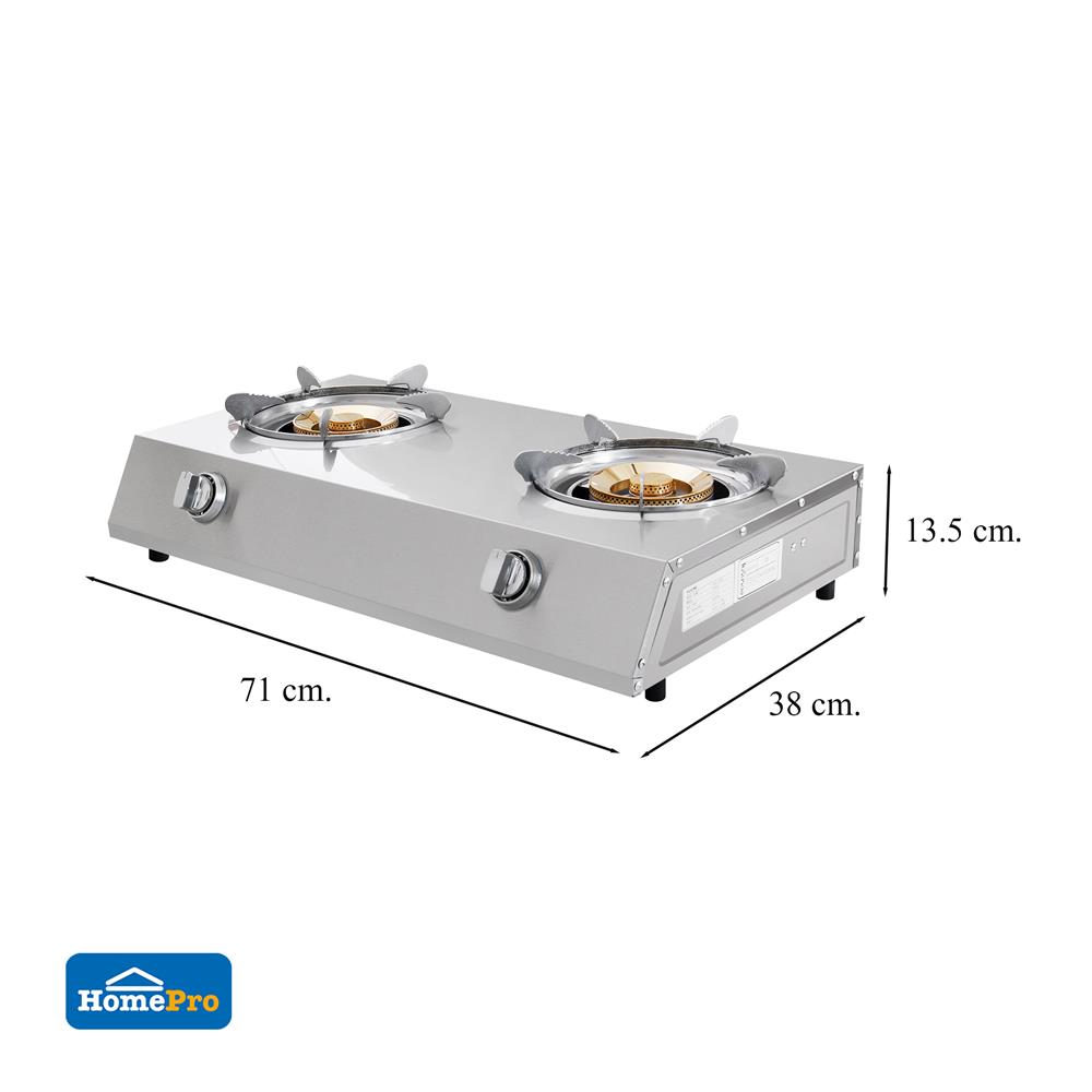 เตาแก๊สตั้งโต๊ะ 2 หัวแก๊ส KUCINE SLJ-13 (CAT08)