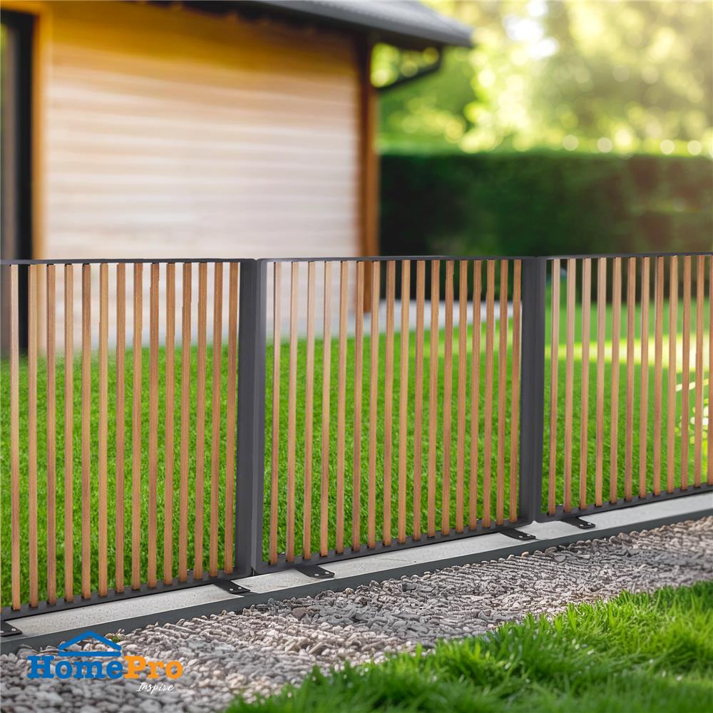 รั้วอะลูมิเนียม BENETTA SERENITY 100X30 ซม. สีดำ