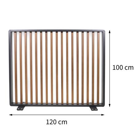 รั้วอะลูมิเนียม BENETTA SERENITY 100X30 ซม. สีดำ_6