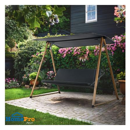 เก้าอี้โยก 3 ที่นั่ง BENETTA SERENITY สีไม้ธรรมชาติ/ดำ_3