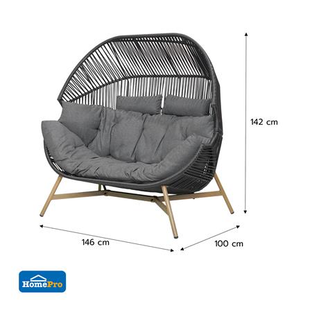 เก้าอี้พักผ่อน OVAL BENETTA SERENITY สีดำ_5