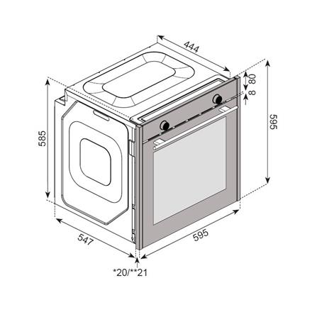 เตาอบฝังดิจิตอล TECNOPLUS LENORA 85 สีดำ_1