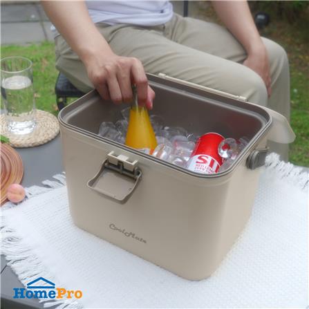 กระติกน้ำแข็ง SPRING COOL MATE 10 ลิตร สีน้ำตาลอ่อน_5