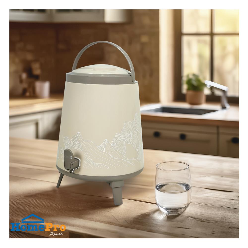 ถังน้ำดื่ม มีก๊อก SPRING COOL MATE 14 ลิตร สีน้ำตาลอ่อน