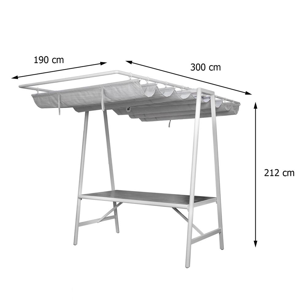 ชุดสนาม 4 ที่นั่ง SOLAR BENETTA SERENITY สีเทาอ่อน