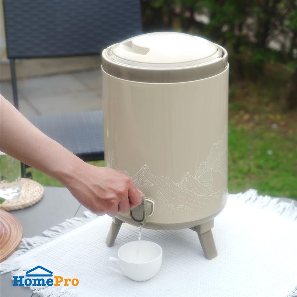 ถังน้ำดื่ม มีก๊อก SPRING COOL MATE 10 ลิตร สีน้ำตาลอ่อน