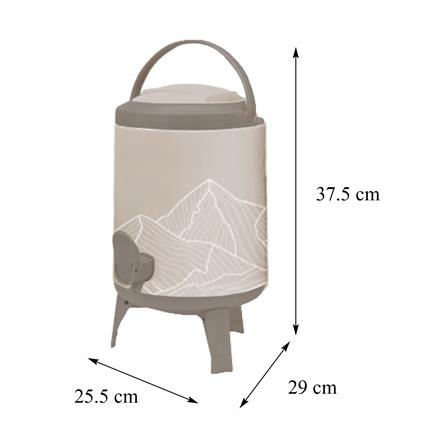 ถังน้ำดื่ม มีก๊อก SPRING COOL MATE 10 ลิตร สีน้ำตาลอ่อน_8