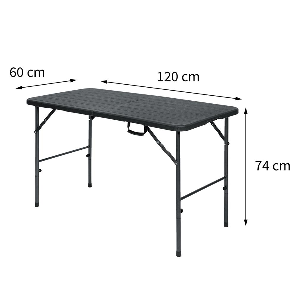 โต๊ะพับอเนกประสงค์ HDPE ME LIVING 120 ซม. สีดำ