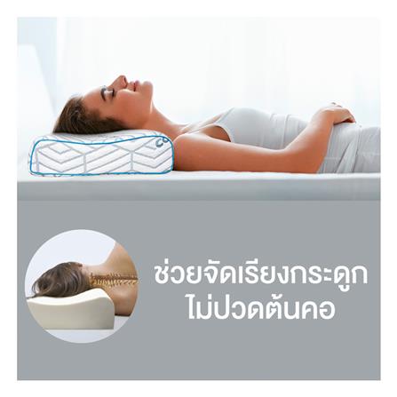 หมอนสุขภาพ ยางพารา SERA GRANDE COOL FEEL 57x35x10 ซม. สีขาว_6