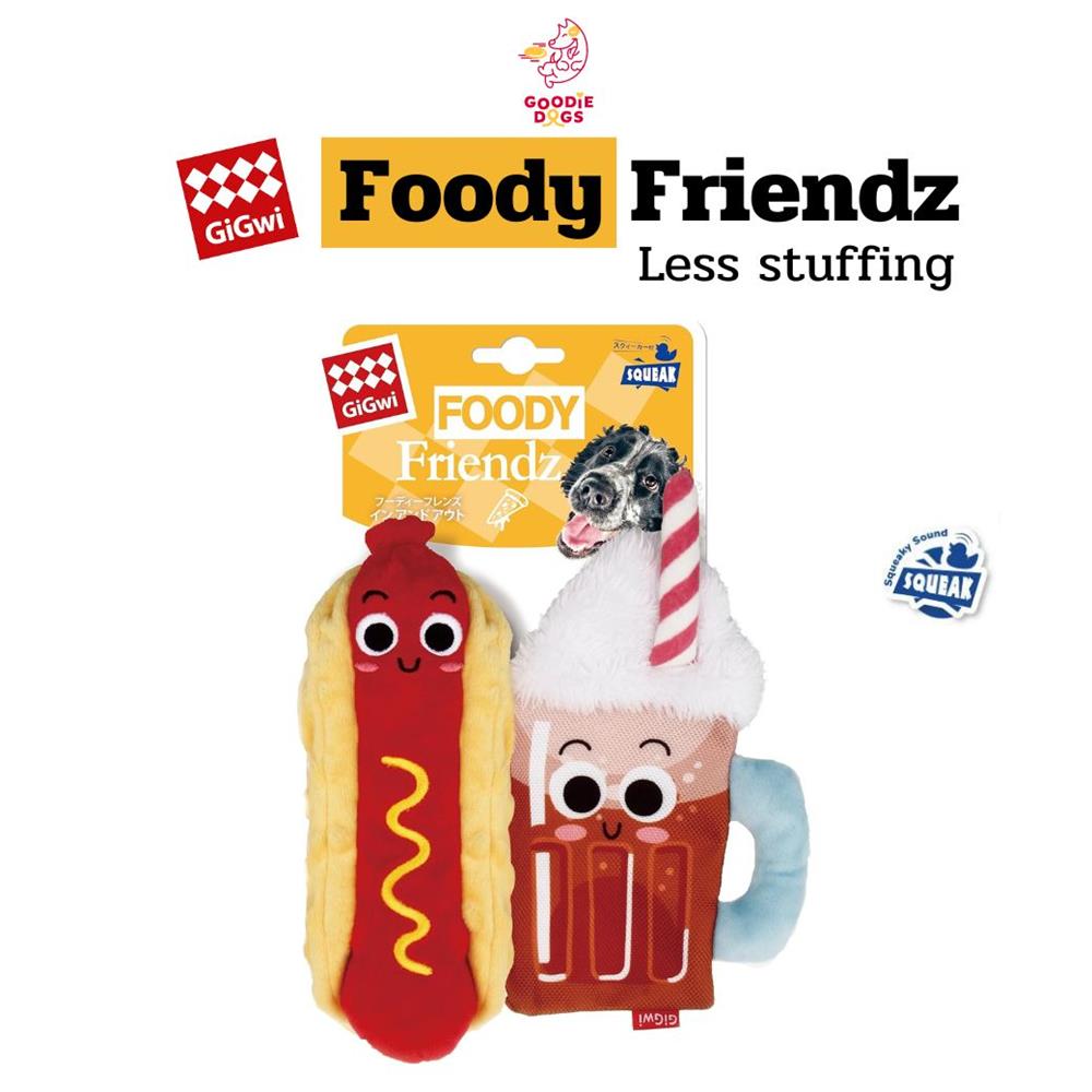 ของเล่นสุนัข GIGWI FOODY FRIENDZ HOTDOG AND COCACOLA