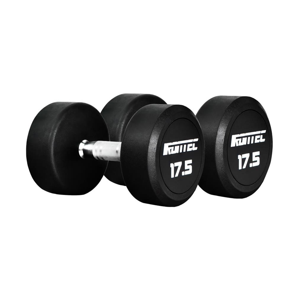 ดัมเบลทรงกลมหุ้มยาง IRONTEC 17.5 กก.