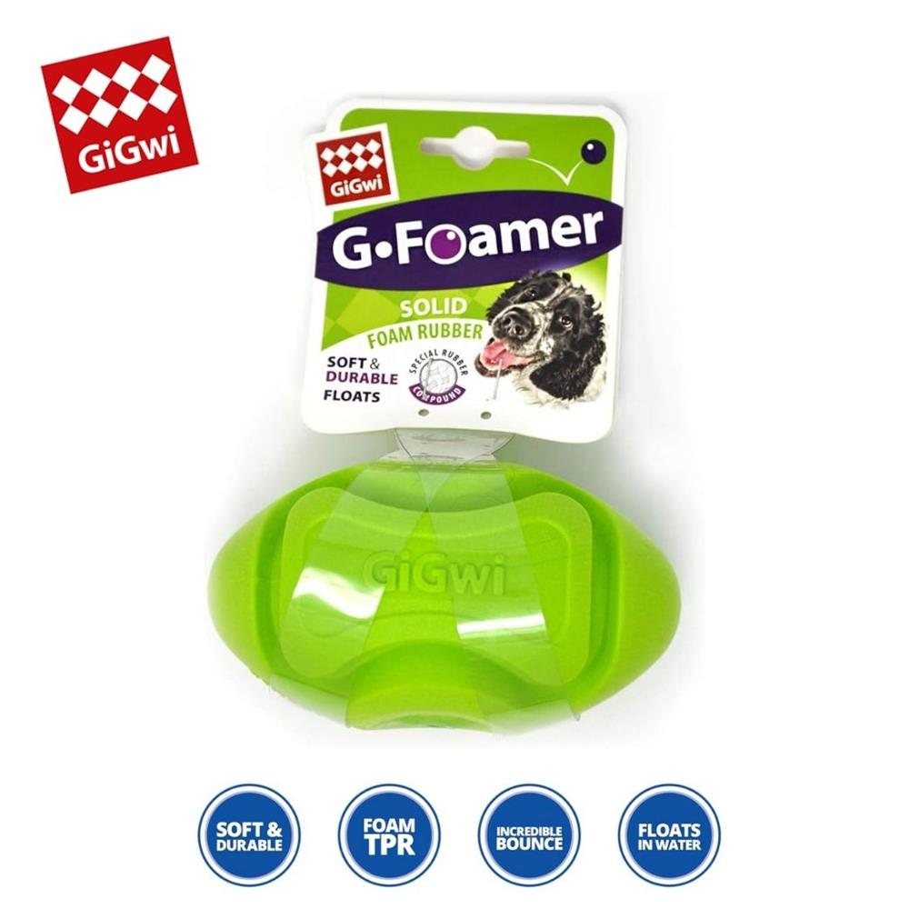 ของเล่นสุนัข GIGWI G FOAMER RUGBY สีเขียว
