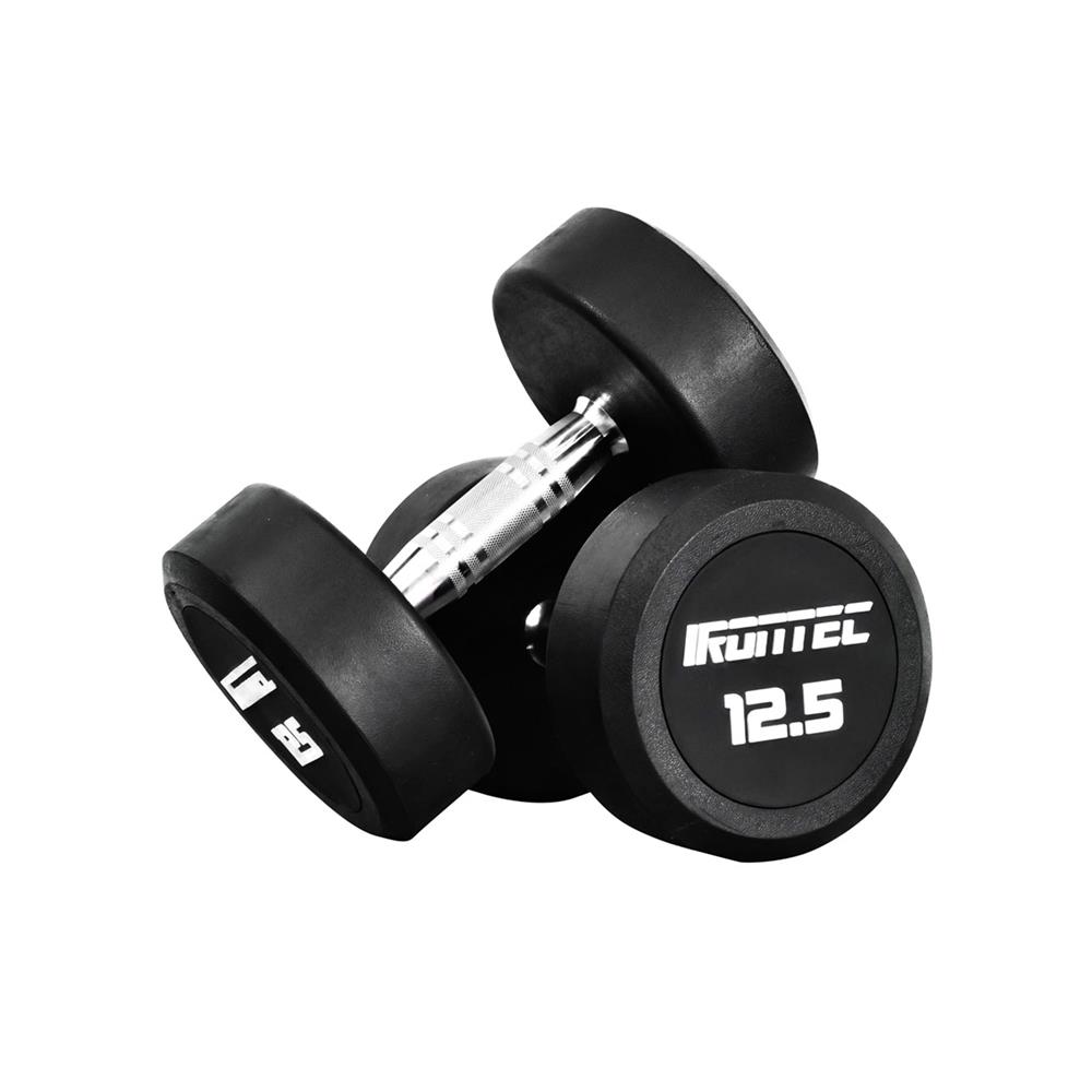 ดัมเบลทรงกลมหุ้มยาง IRONTEC 12.5 กก.