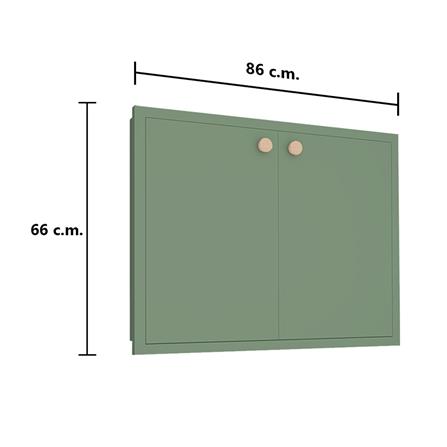 หน้าบานคู่ MJ DOT 86x66 ซม. สี MATCHA_3