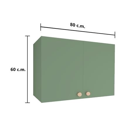 ตู้แขวนคู่ MJ DOT 80x60 ซม. สี MATCHA_3