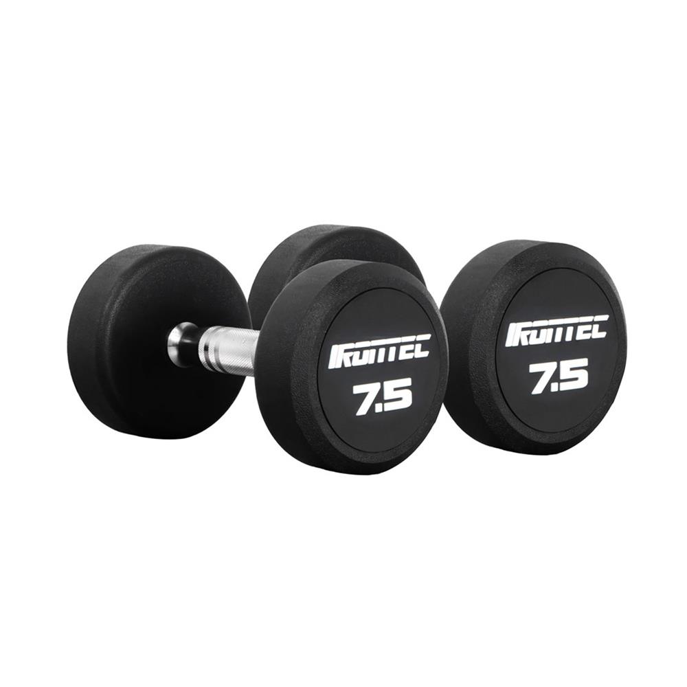 ดัมเบลทรงกลมหุ้มยาง IRONTEC 7.5 กก.