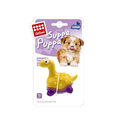 ของเล่นสุนัข GIGWI SUPPA PUPPA DINO XS สีเหลือง_0