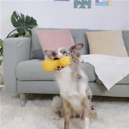 ของเล่นสุนัข GIGWI DUMBBELL HEADS LION สีเหลือง_3