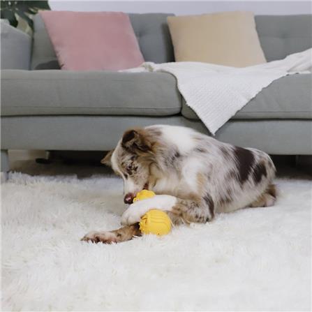 ของเล่นสุนัข GIGWI DUMBBELL HEADS LION สีเหลือง_4