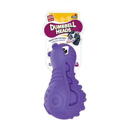 ของเล่นสุนัข GIGWI DUMBBELL HEADS HIPPO สีม่วง_0