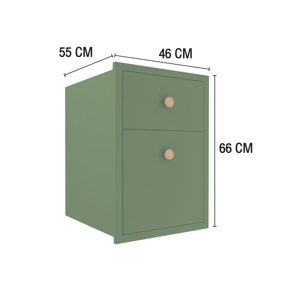 ตู้ลิ้นชัก MJ DOT 46x66 ซม. สี MATCHA