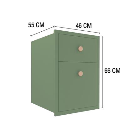 ตู้ลิ้นชัก MJ DOT 46x66 ซม. สี MATCHA_3
