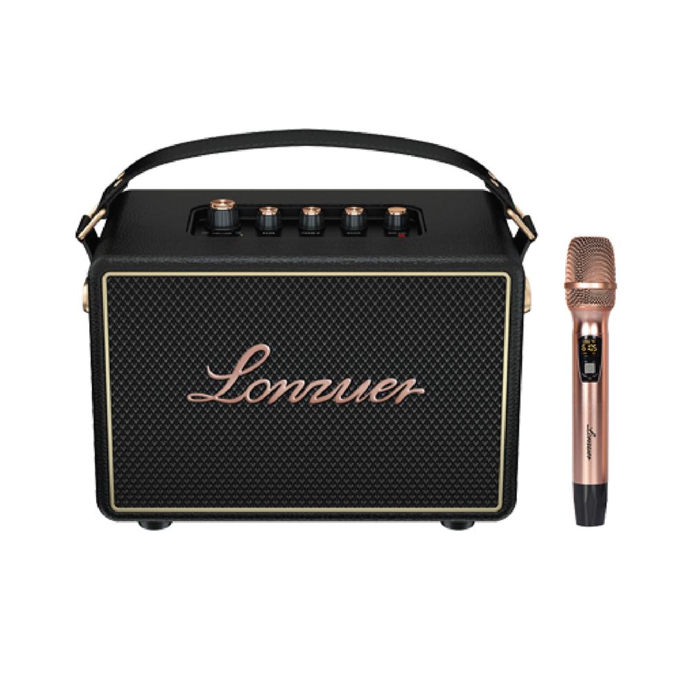 ลำโพงบลูทูธพร้อมไมค์ LONZUER RUNNING สีดำ