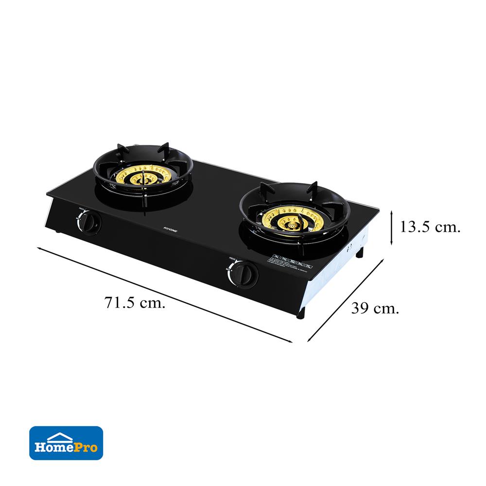 เตาแก๊สตั้งโต๊ะ 2 หัวแก๊ส KUCINE SLJ-15 (CAT07)