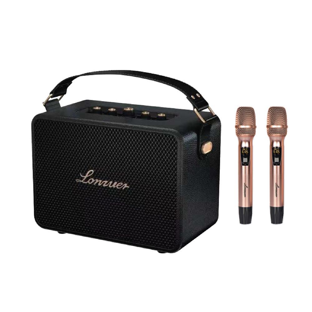 ลำโพงบลูทูธพร้อมไมค์ LONZUER CREATION สีดำ