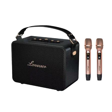 ลำโพงบลูทูธพร้อมไมค์ LONZUER CREATION สีดำ